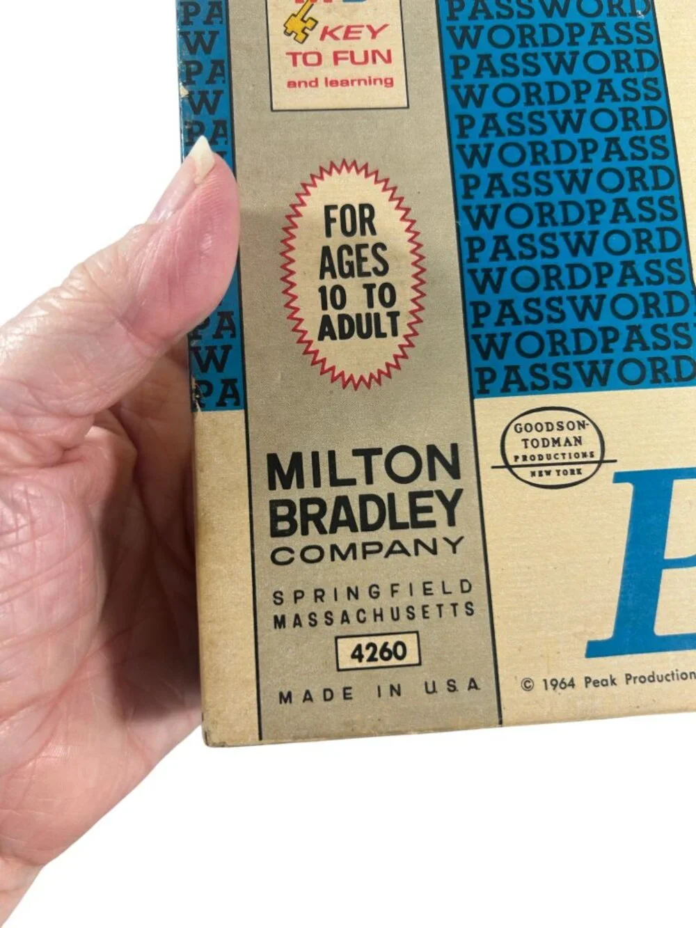 Vintage 1964 Milton Bradley Password Game Complete Blue Box Retro 4260